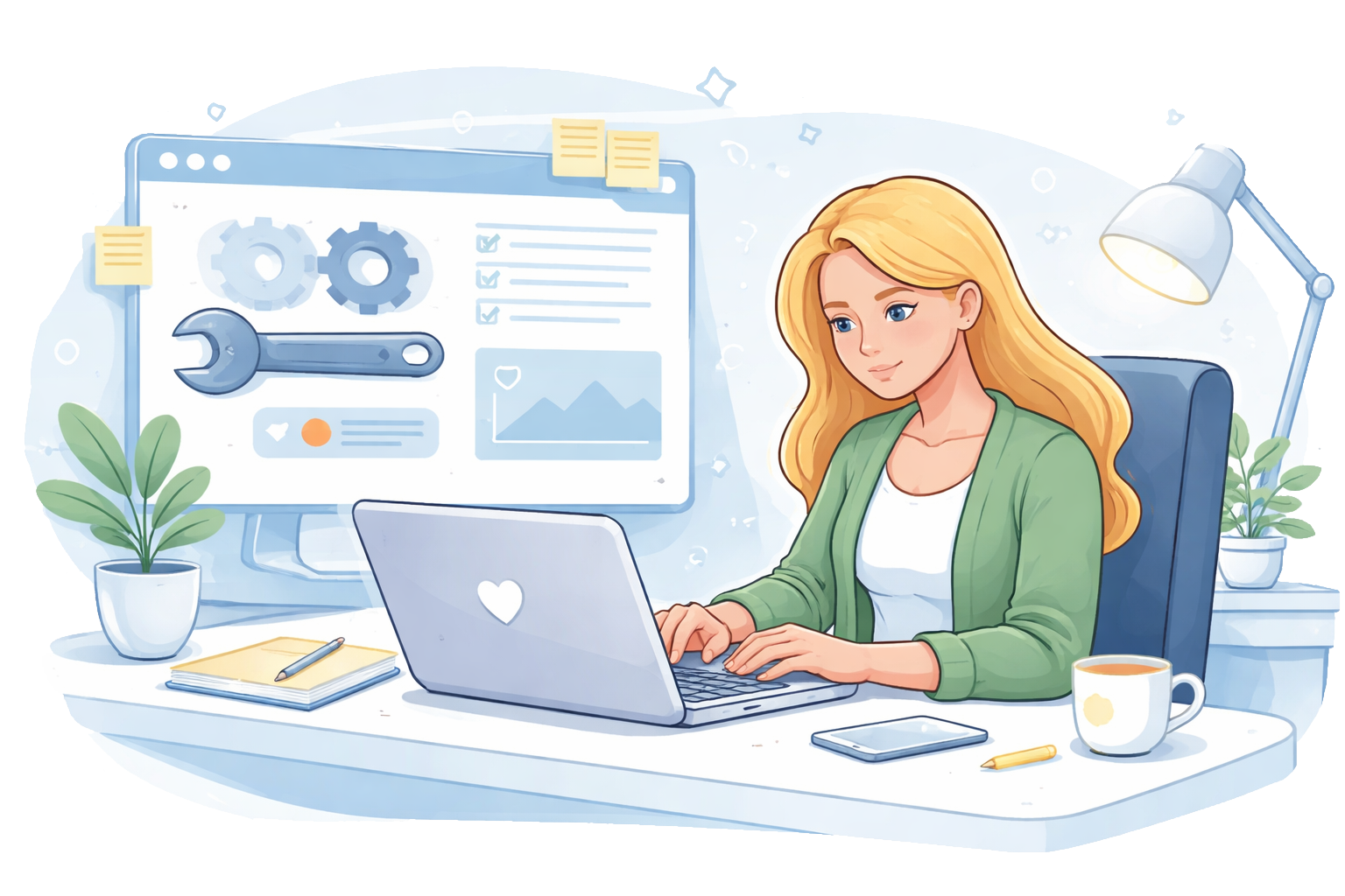 Frontend specialist working on website maintenance and UI improvements