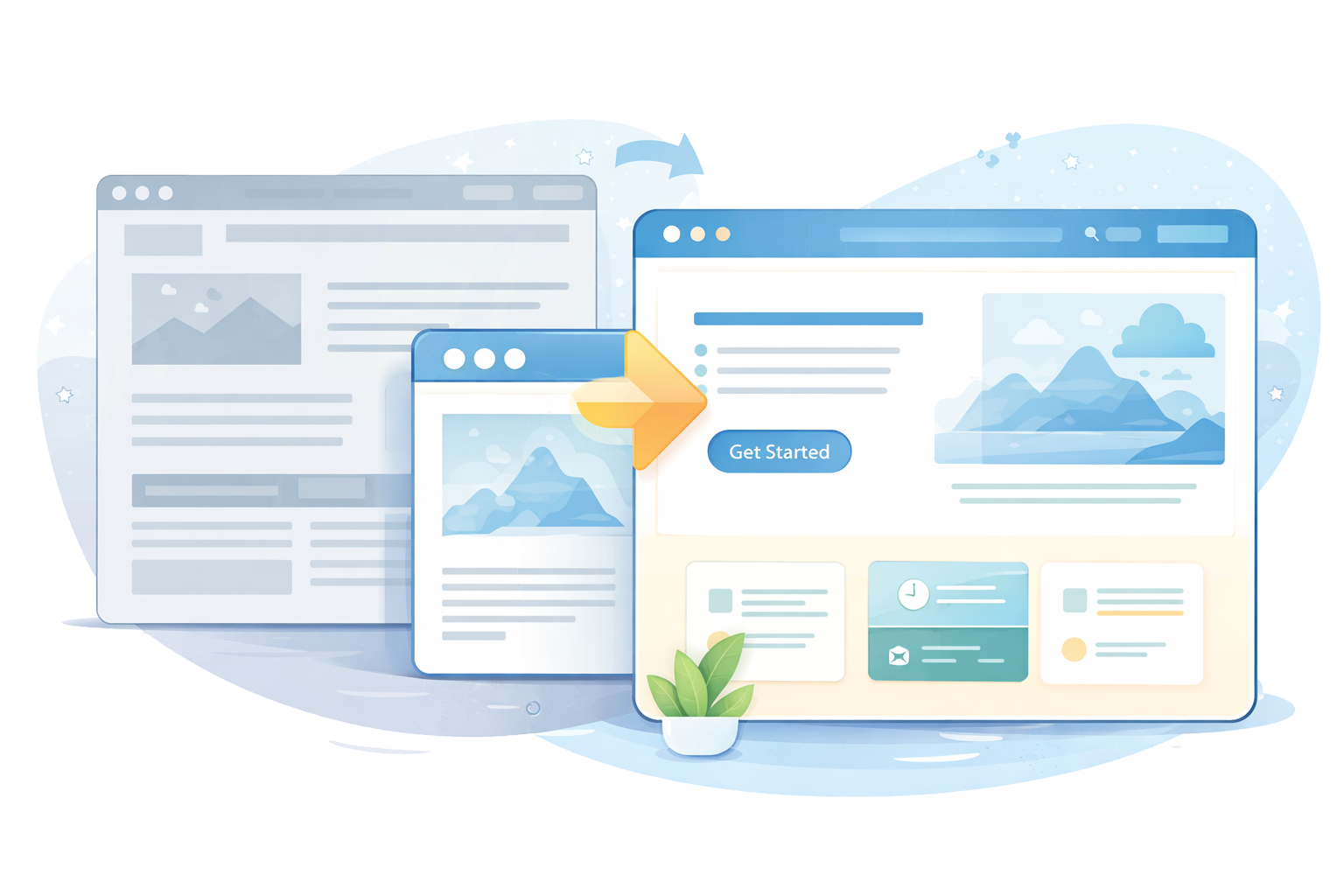 Example of redesigning an outdated Bootstrap website